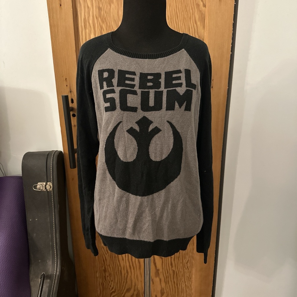 Star Wars Rebel Scum Black and Gray Sweater